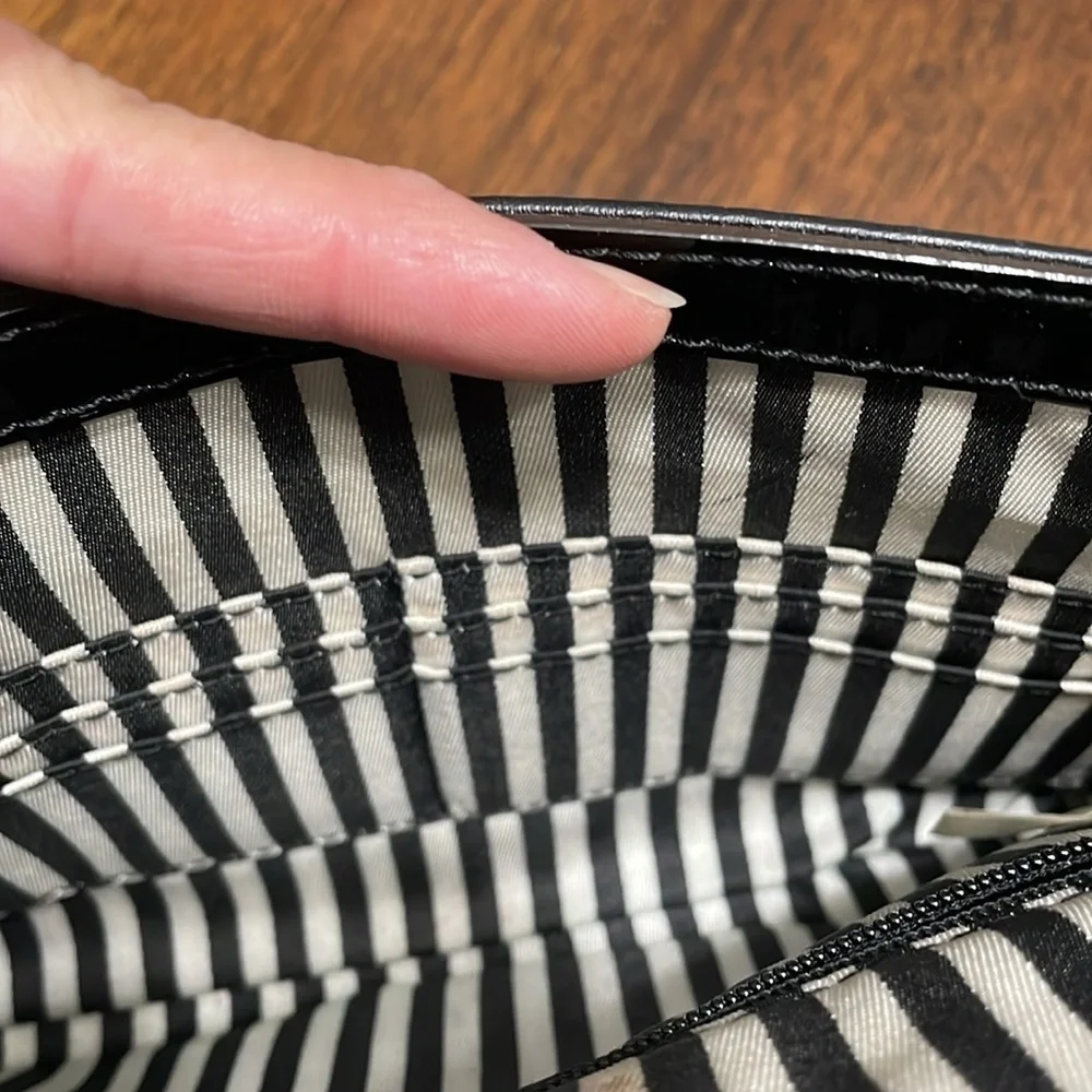 Kate Spade smooth black leather crossbody bag